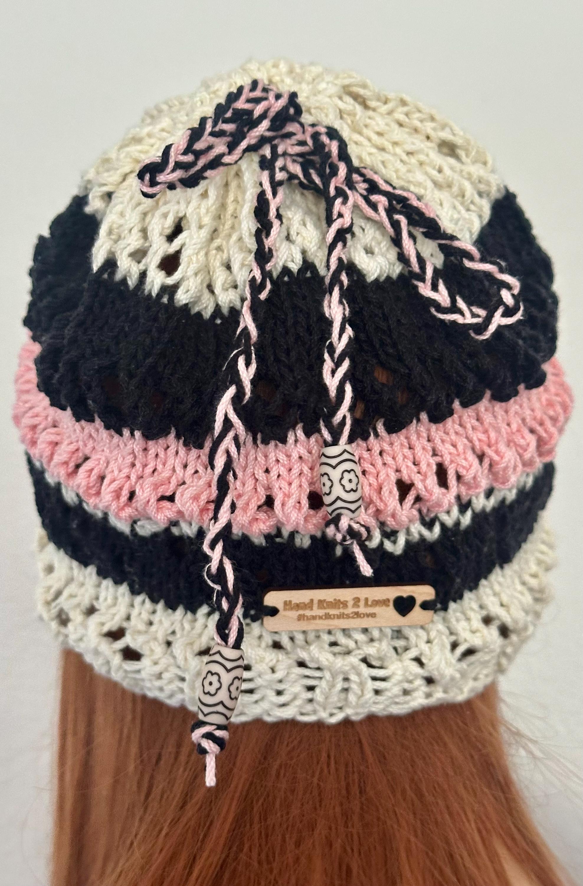 Hand Knits 2 Love Slouch Beanie Hat Beret Cap Tam Tassel Beads Designer Hip Hand Knits 2 Love Slouch Neck-warmer Beanie | Mercari main image 3
