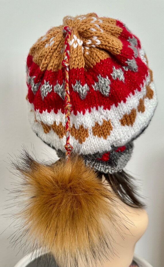 Hand Knits 2 Love Hat Slouch Beanie Beret Cap Designer  display picture 2