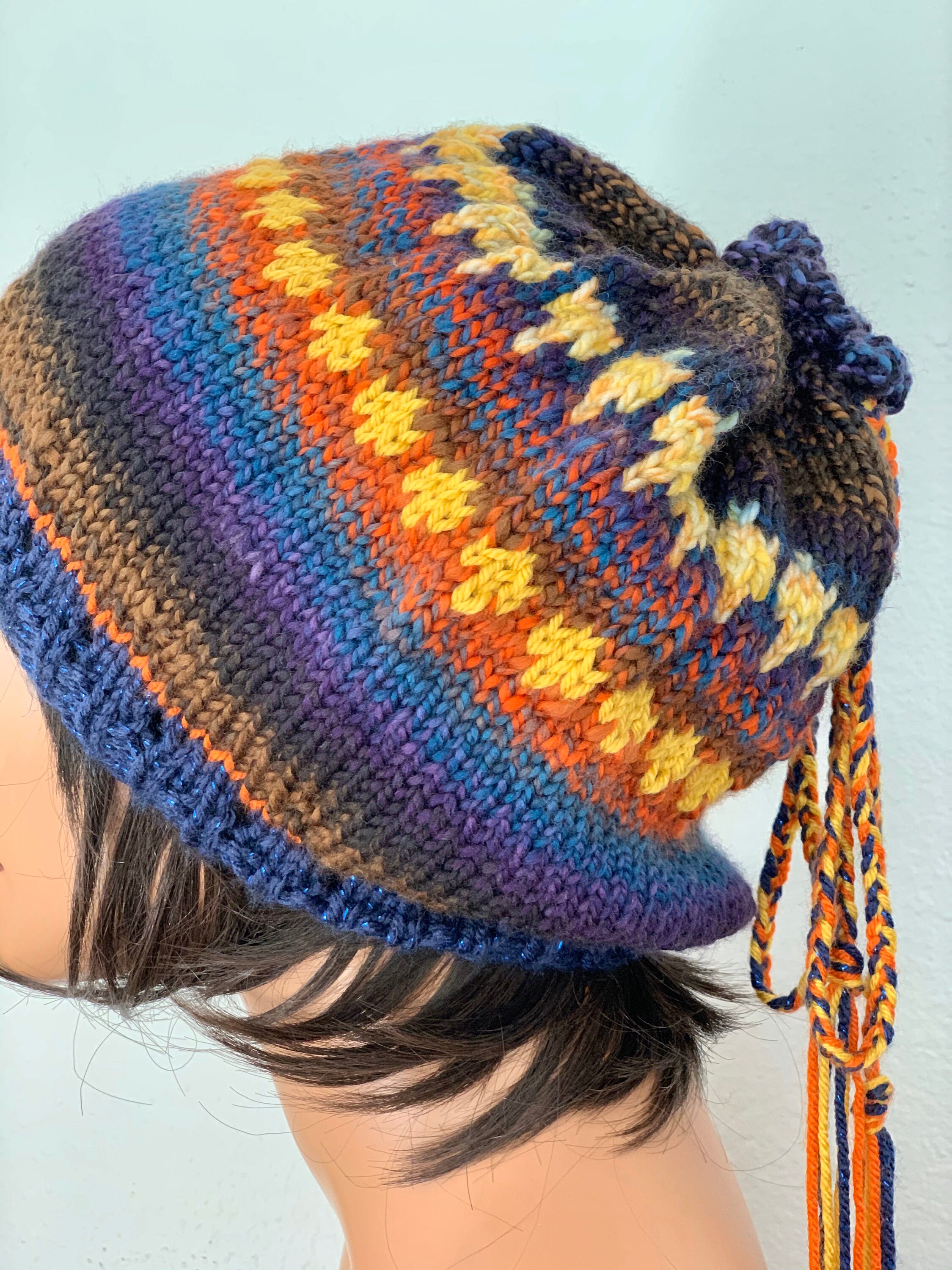 Hand Knits 2 Love Slouch Beanie Hat Beret Cap Tam Fair-isle 