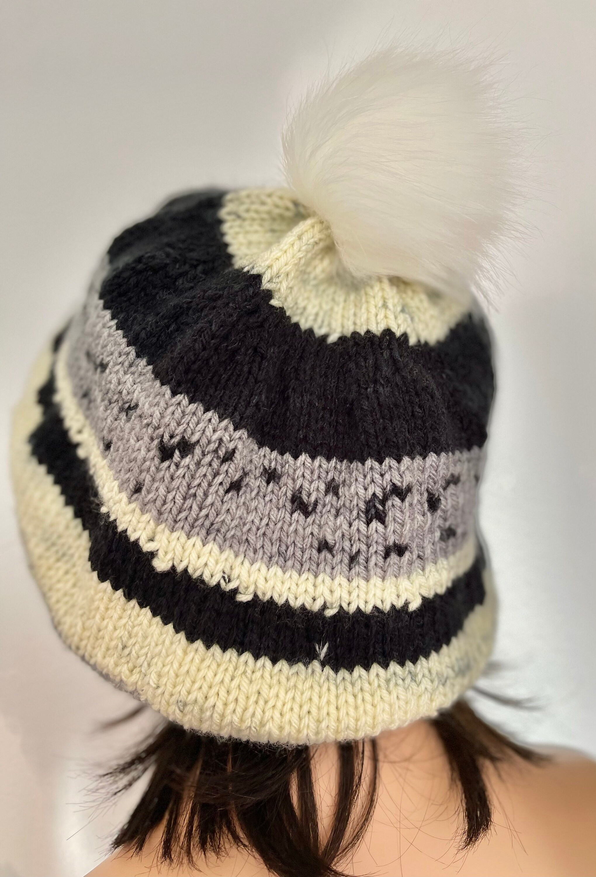Hand Knits 2 Love Slouch Hat Beanie Beret Cap Tamfaux Fur 