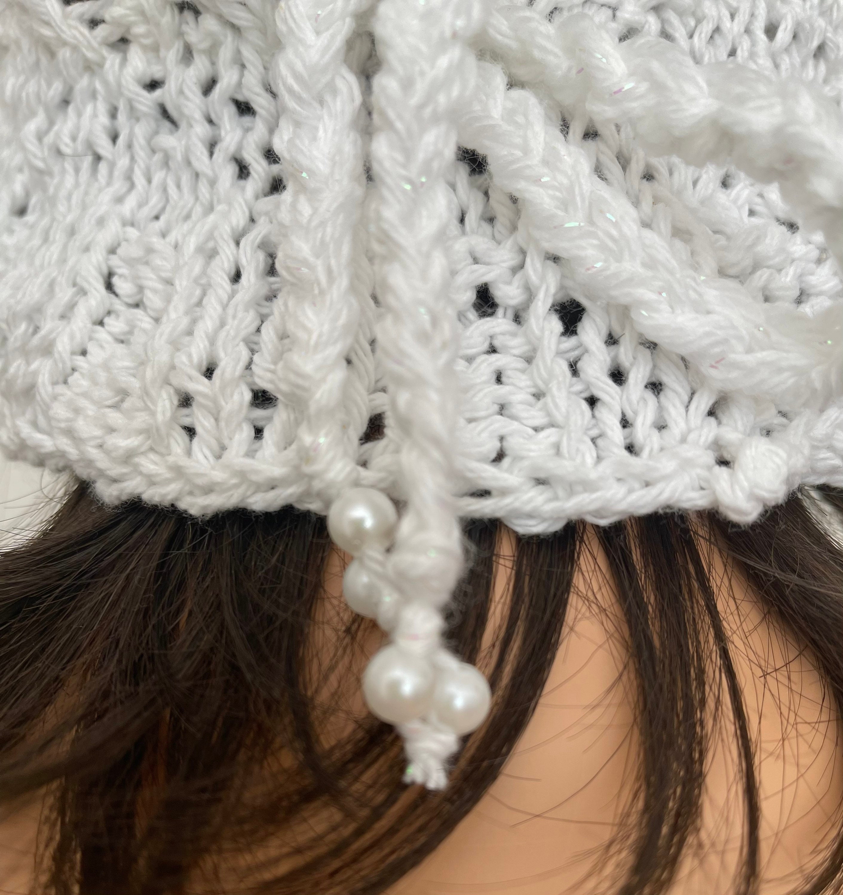 Hand Knits 2 Love Cotton Brim Hat Adjustable Fit Decorative Beads Designer Boho Hand Knits 2 Love Cotton Brim hat Adjustable | Mercari main image 3