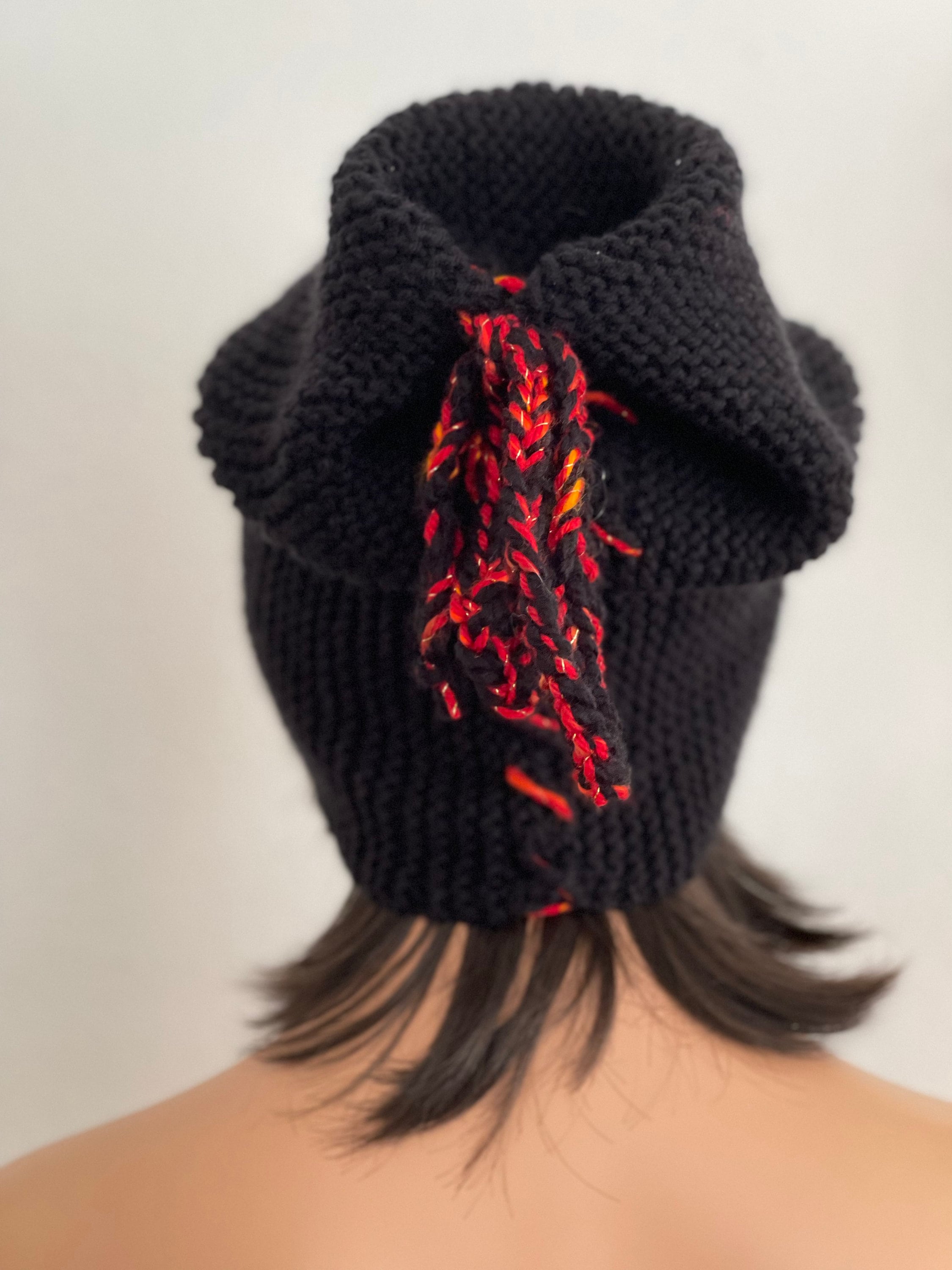 Hand Knits 2 Love Slouch Beanie Hat Cap Mohair Silver Flower Button Stylish Cozy Ballad Floral Knit Beanie - Cozy Hat with Flower Embroidery  main image 2