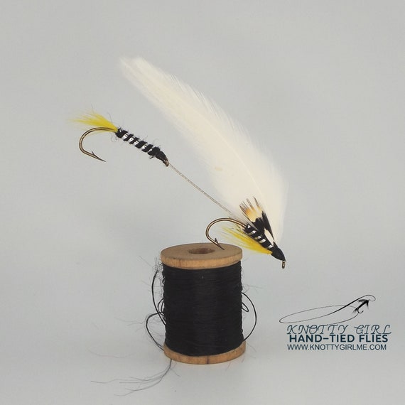 Black Ghost Tandem Streamer Fishing Fly Hand-tied Flies Trout Flies  Trolling Flies Fly Fishing Made in Maine Fly Fishing Gift 
