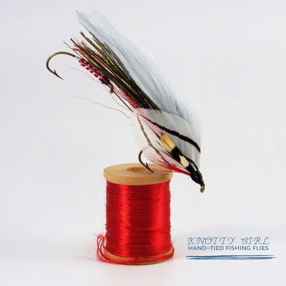 Red Grey Ghost Streamer Fishing Fly Hand-tied Flies Trout Flies Trolling Flies  Fly Fishing Made in Maine Fly Fishing Gift 