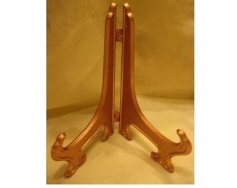 Hand-Painted Gold Plate Easel - Gold Plate Stand - Gold Folding Display Stand - Wedding Decor - Gold Folding Plate Stand for All Occasions