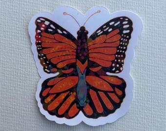 Monarch Butterfly Die Cut Sticker – Scrapbook, Notebook Decal