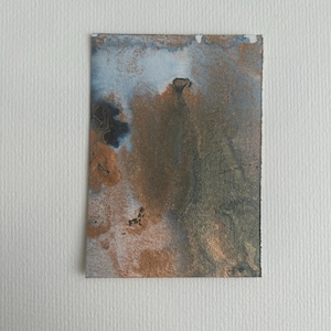 Original ACEO Watercolor Miniature Abstract Painting - Miniature Watercolor Painting - ACEO Miniature Painting 2.5&quot;x3.5&quot; - ACEO Painting