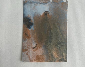 Original ACEO Watercolor Miniature Abstract Painting - Miniature Watercolor Painting - ACEO Miniature Painting 2.5"x3.5" - ACEO Painting