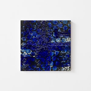 Original abstraktes Acrylbild - Miniatur Acrylgemälde - Handgemaltes abstraktes Wandbild - Abstrakte Dekoration 10x10cm