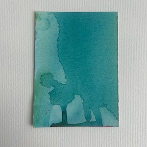 Original ACEO Watercolor Miniature Abstract Painting - Miniature Watercolor Painting - ACEO Miniature Painting 2.5&quot;x3.5&quot; - ACEO Painting