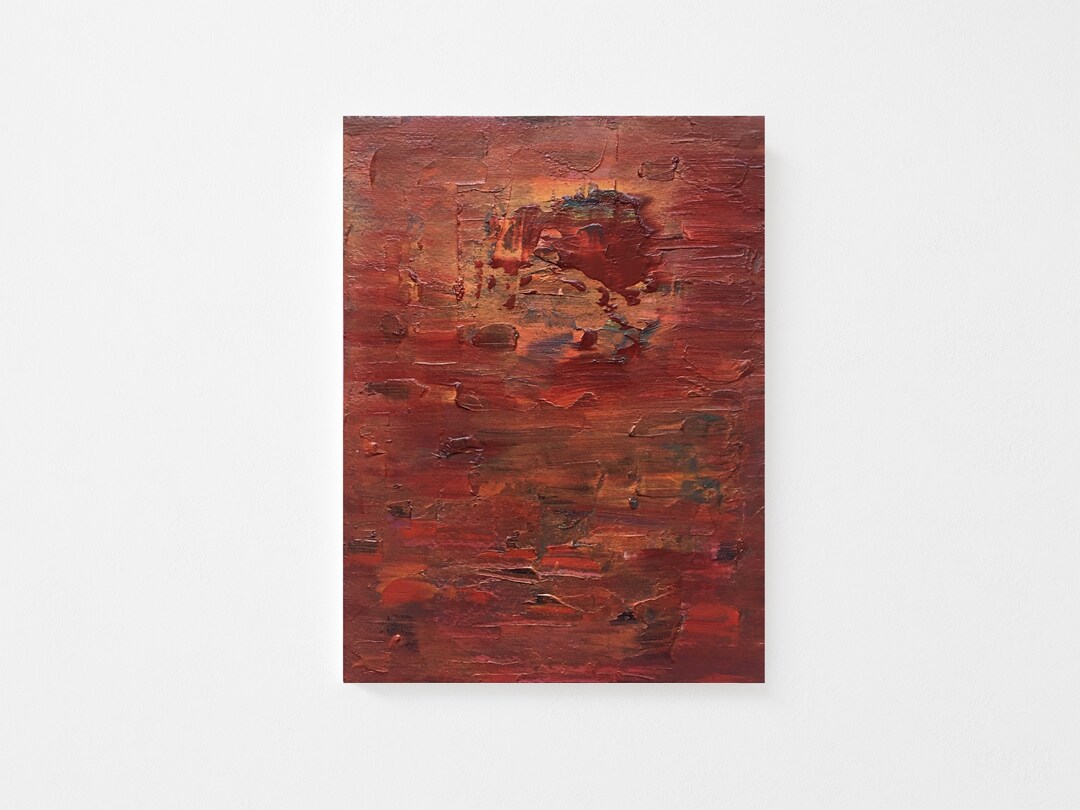Original Abstract Oil Painting on Canvas Board - Palette-knife Oil ...