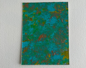 Original ACEO Miniature Acrylic Abstract Painting - ACEO Acrylic Painting - Miniature Abstract Painting 2.5"x3.5" - ACEO Original Painting