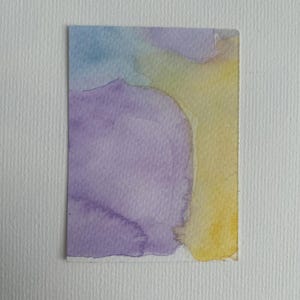 Original ACEO Watercolor Miniature Abstract Painting - Miniature Watercolor Painting - ACEO Miniature Painting 2.5&quot;x3.5&quot; - ACEO Painting