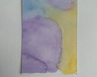 Original ACEO Watercolor Miniature Abstract Painting - Miniature Watercolor Painting - ACEO Miniature Painting 2.5"x3.5" - ACEO Painting