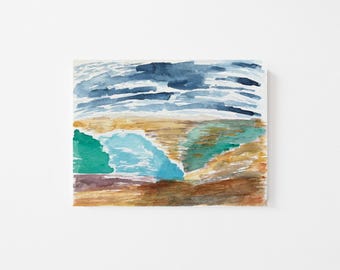 抽象風景画、風景水彩画、抽象風景画、風景画、半抽象風景画、水彩風景