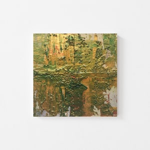 Original Acrylic Abstract Painting on Wood Panel - Original Abstract Acrylic Painting - Miniature Abstract - Modern Acrylic Wallart 4&quot;x4&quot;