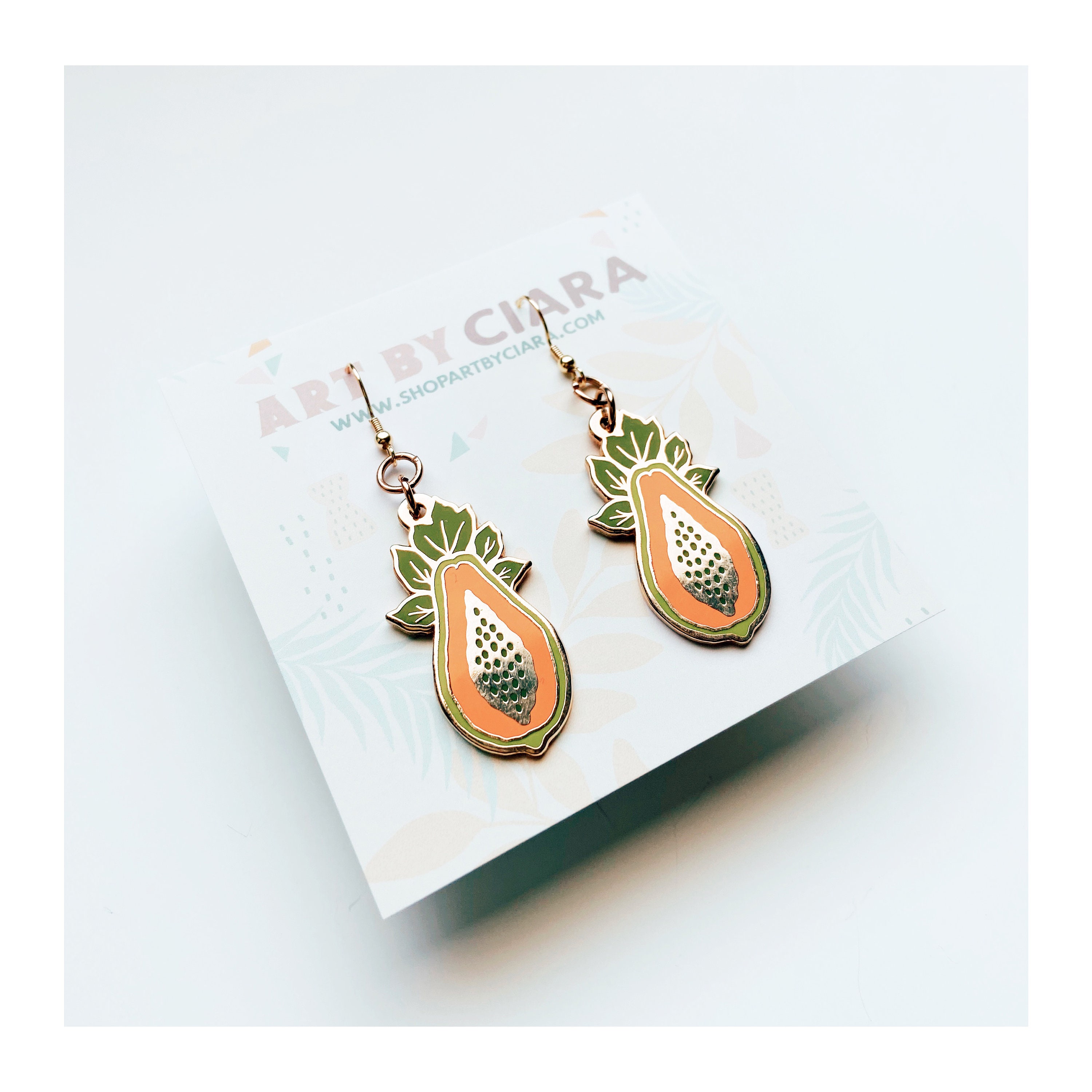 Gold Papaya Earrings