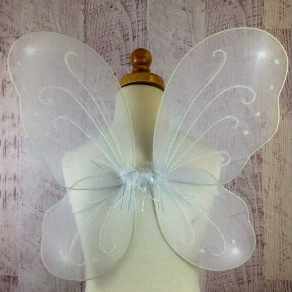White Butterfly Wings - Halloween Costume - Fairy Wings Costume - Toddler Fairy Wings -Children Fairy Wings