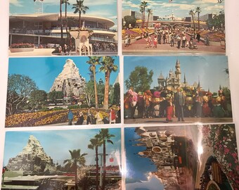 disneyland postcards etsy