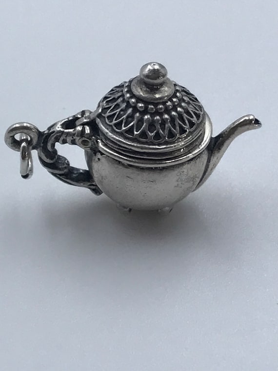 Vintage sterling sliver tea coffee pot charm