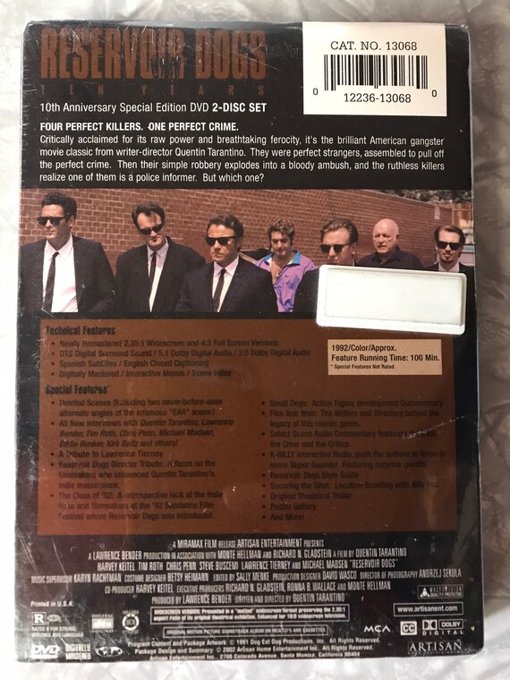 NEW Sealed 10th Anniversary 2002 (1992) Reservoir Dogs DVD Movie
