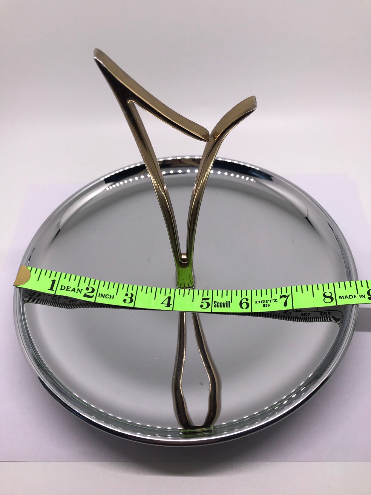 Vintage chrome Kromex candy dish serving tray round platter Etsy.de