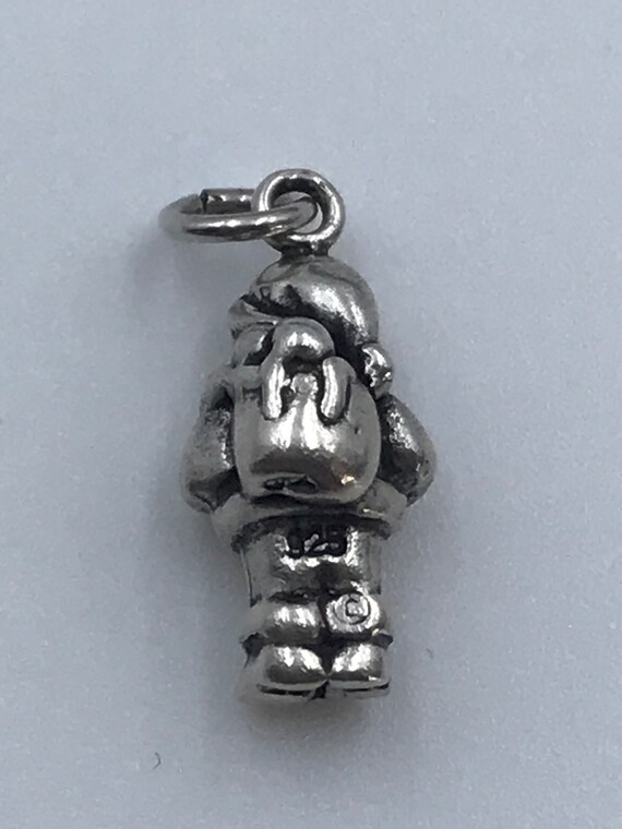 Vintage sterling sliver Santa charm - image 2