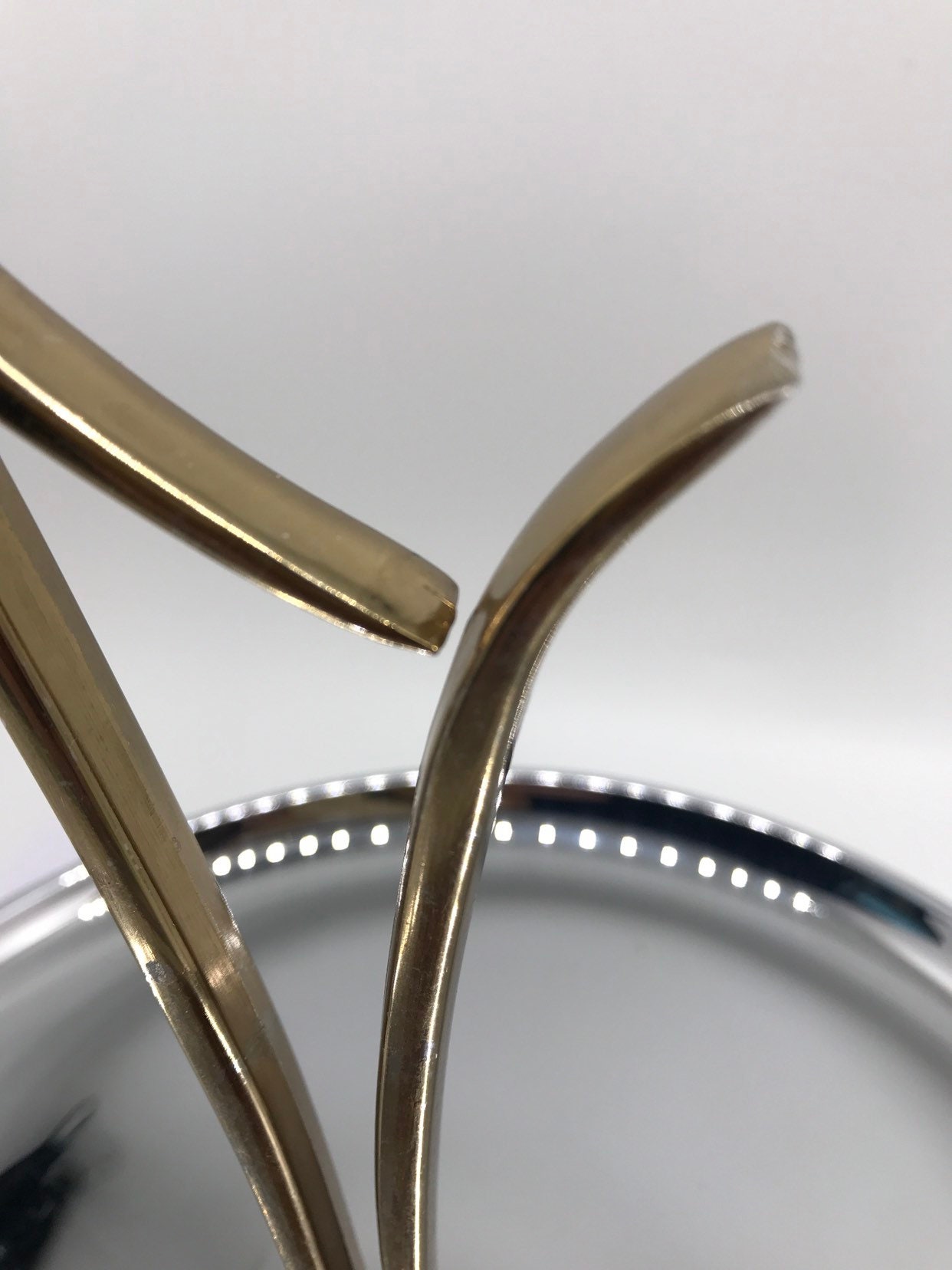 Vintage chrome Kromex candy dish serving tray round platter Etsy.de