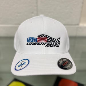 Lingenfelter Performance Engineering White Racing Embroidered Flexfit Hat XL