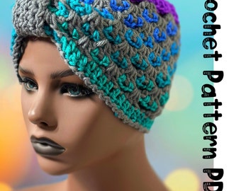 Crochet Granny Stitch Headband Pattern, Ear Warmer (PDF Pattern) with Video Tutorial