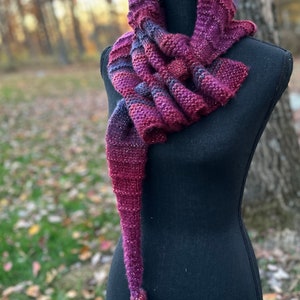 Keyhole Scarf KNIT PATTERN Beautiful scarf gift for her crochet scarf for winter scarf for fall neck warmer beautiful design pattern knit image 3