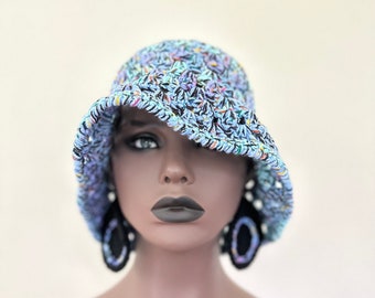 Crochet Bucket Hat for all seasons headwear Granny stitch hat with style and fashion for all gender types handmade hat one of a kind crochet