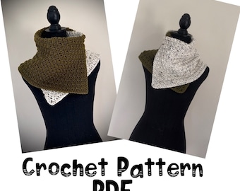 Reversible Cowl Crochet two faced textured scarf Pattern with Video Tutorial fall neckwarmer crochet scarf pattern beautiful  wearable