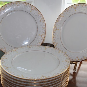 Rare Fragrance pattern by Noritake - 11 Dinner Plates remain - choose in the dropdown menu -  Wedding Dishes | Daisy Plates | Noritake Japan