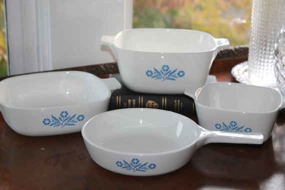 Vintage Corning Ware Blue Cornflower - Bake/Serve/Store – Choose Your Style in drop down menu - 1957-1988 Excellent Condition!