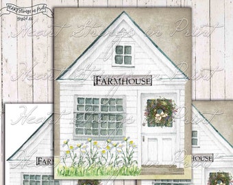 Daisy Patch Farmhouse, Digital Print, Spring 8x10 Sign, Printable Wall Art, Primitive, Instant Download #1495