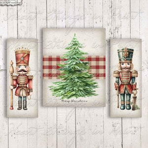 The Nutcracker, Art Print Set, Digital Designs, Holiday Print Gallery, Christmas Signs, Primitive, Instant Download #2242-G