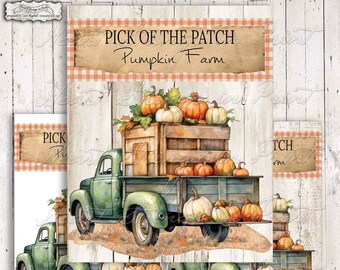 Autumn Rustic Pick Of The Patch Pumpkin Farm Print, Wall Art, Printable, 8x10, Digital Download 2146