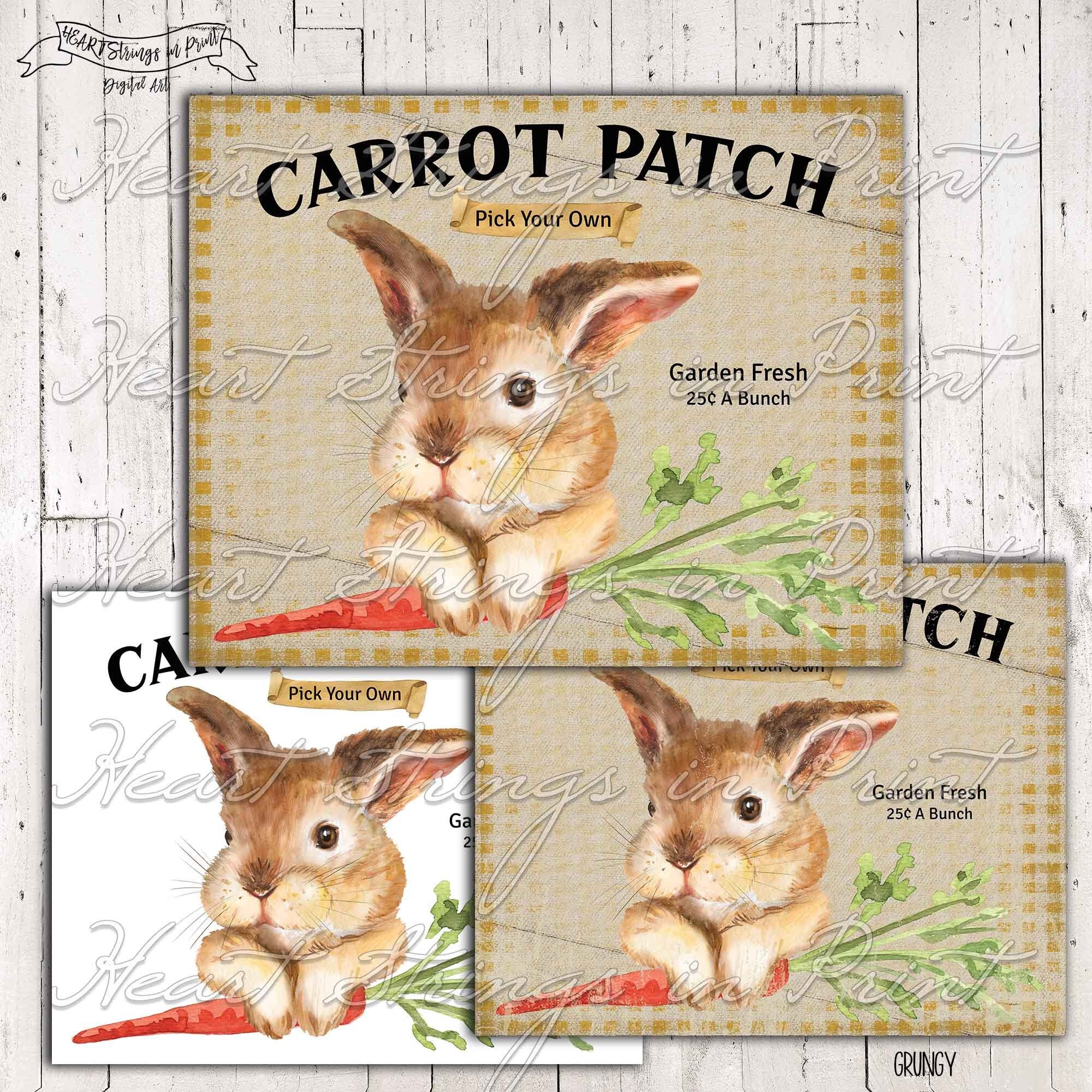 Carrot Patch Printable 8x10 Farmhouse Spring Sign Primitive Etsy