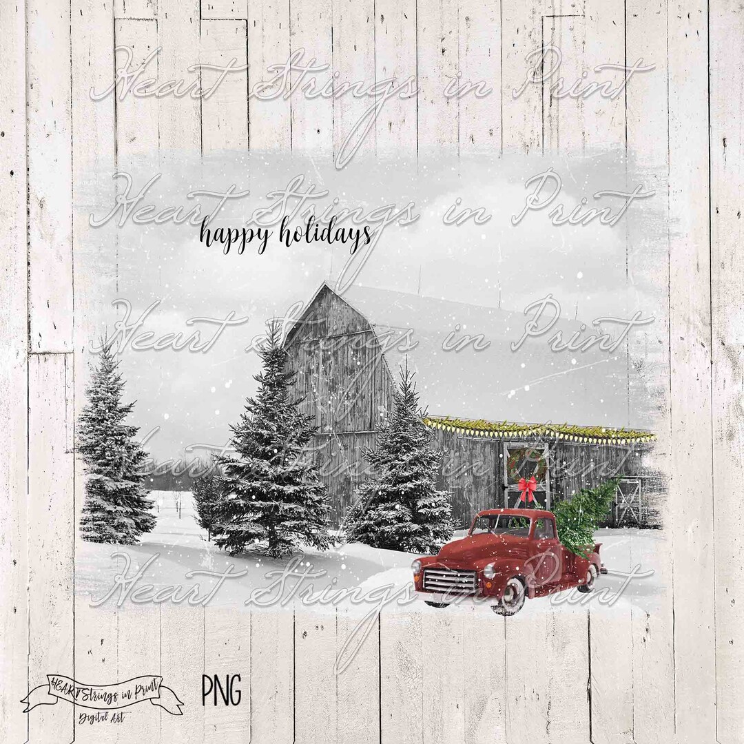 Christmas in Black-white-happy Holidays Printable, PNG &amp; JPG ...