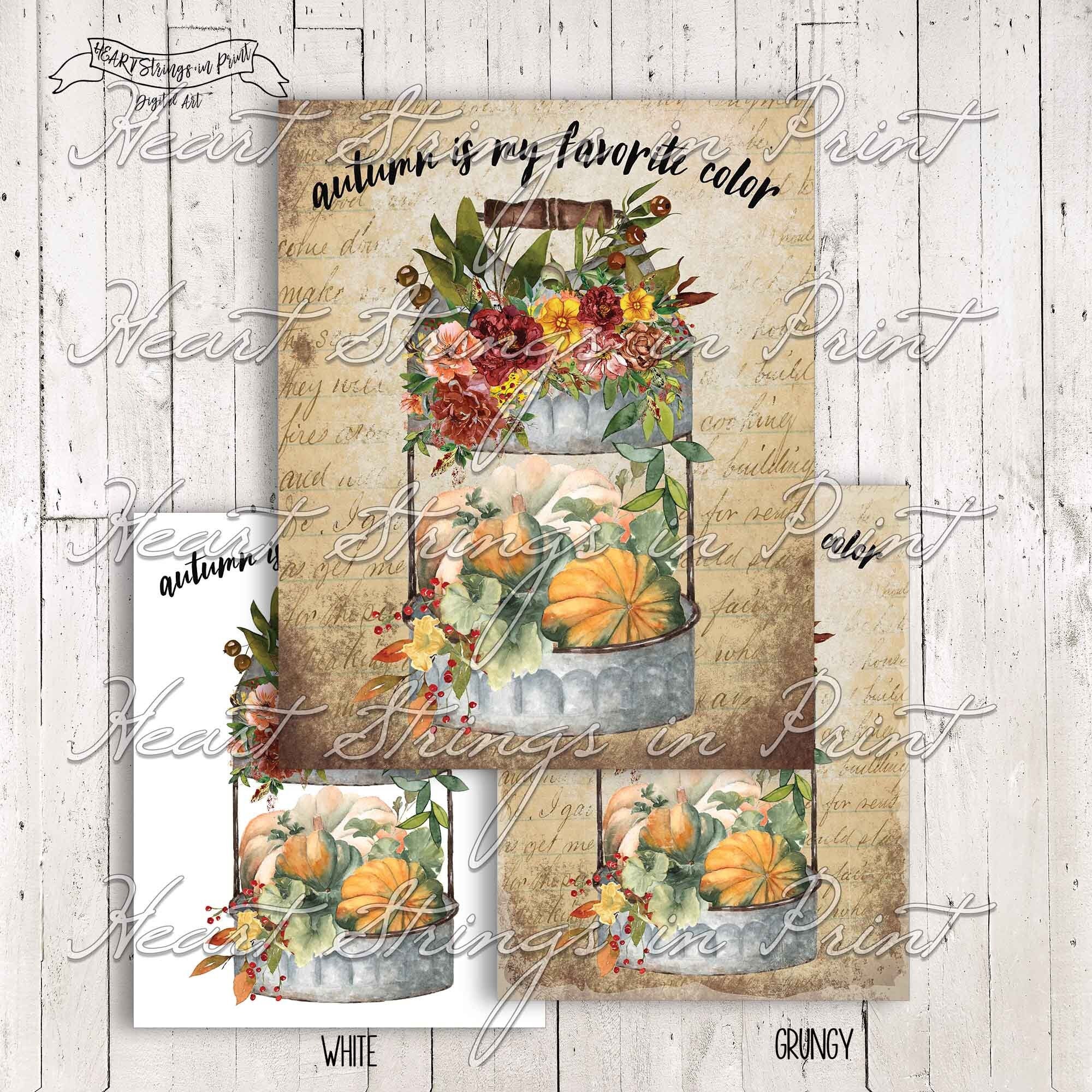 8x10 Autumn Sign Autumn Tier Tray Printable Instant Digital Download #1375 Primitive Print