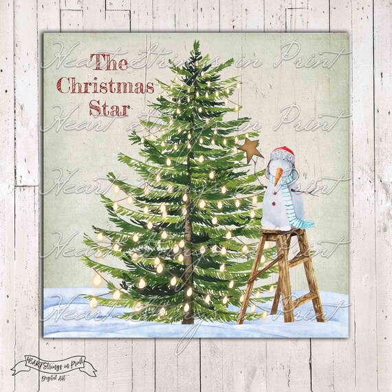 The Christmas Star Printable 8x8 Christmas Holiday Sign - Etsy