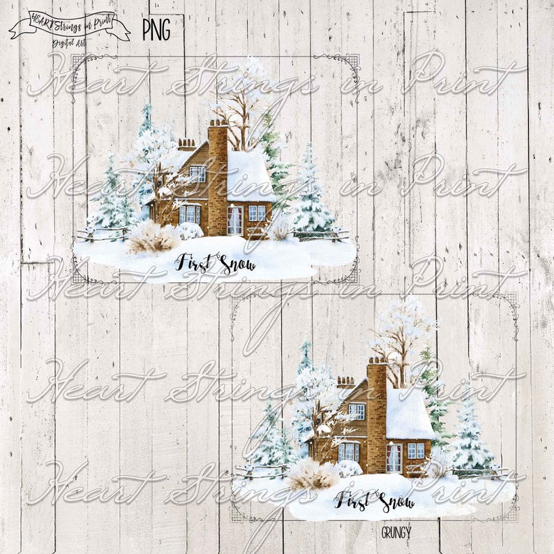 First Snow Printable 8x10 Winter Sign Farmhouse Print - Etsy