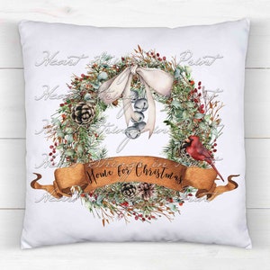 Home for Christmas Farmhouse Wreath Digital Print, Printable, 8x10 ...