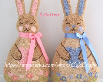 Chubby Bunny PDF Punch Needle Pattern - Instant Download