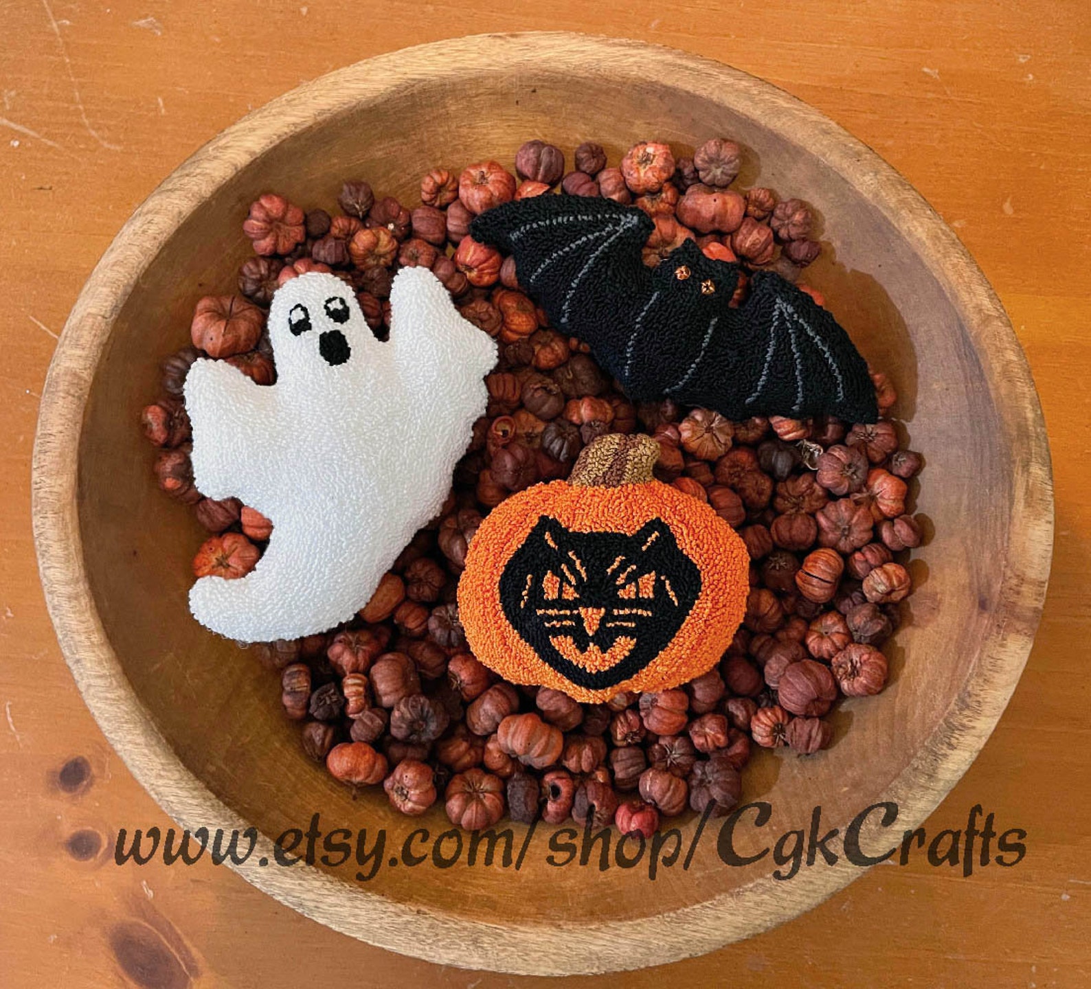 Halloween Punch Needle Digital Pattern Bowl Fillers/oil Can Toppers - Etsy