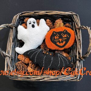Halloween Punch Needle Digital Pattern Bowl Fillers/oil Can Toppers - Etsy