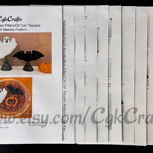 Halloween Punch Needle Digital Pattern Bowl Fillers/oil Can Toppers - Etsy