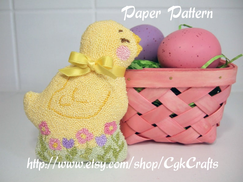 Easter Chick Punch Needle Paper Pattern image 1