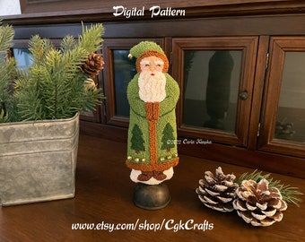 Christmas Belsnickel Santa Punch Needle Digital E Pattern PDF